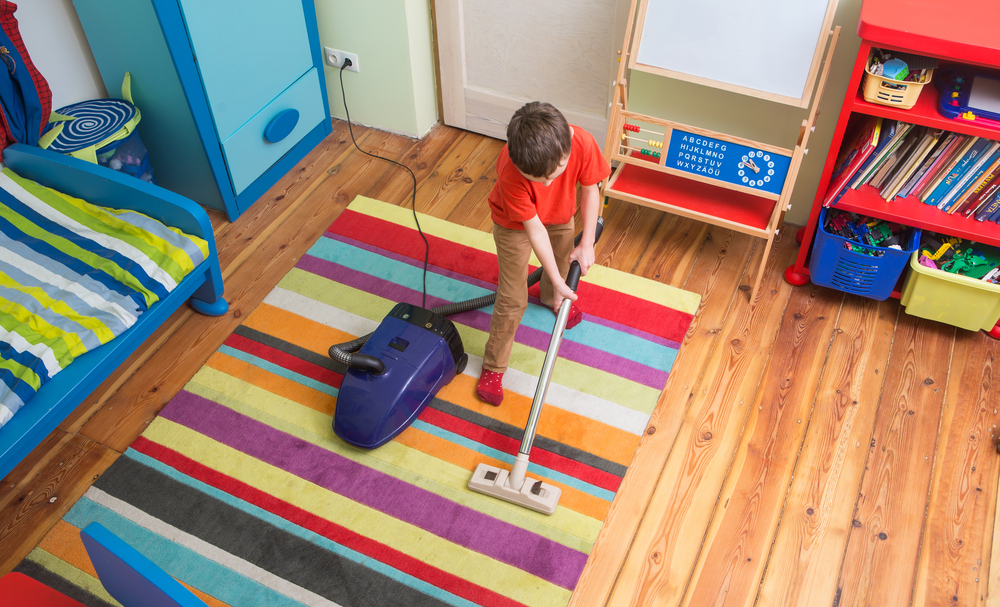 Kid Cleaning Rug