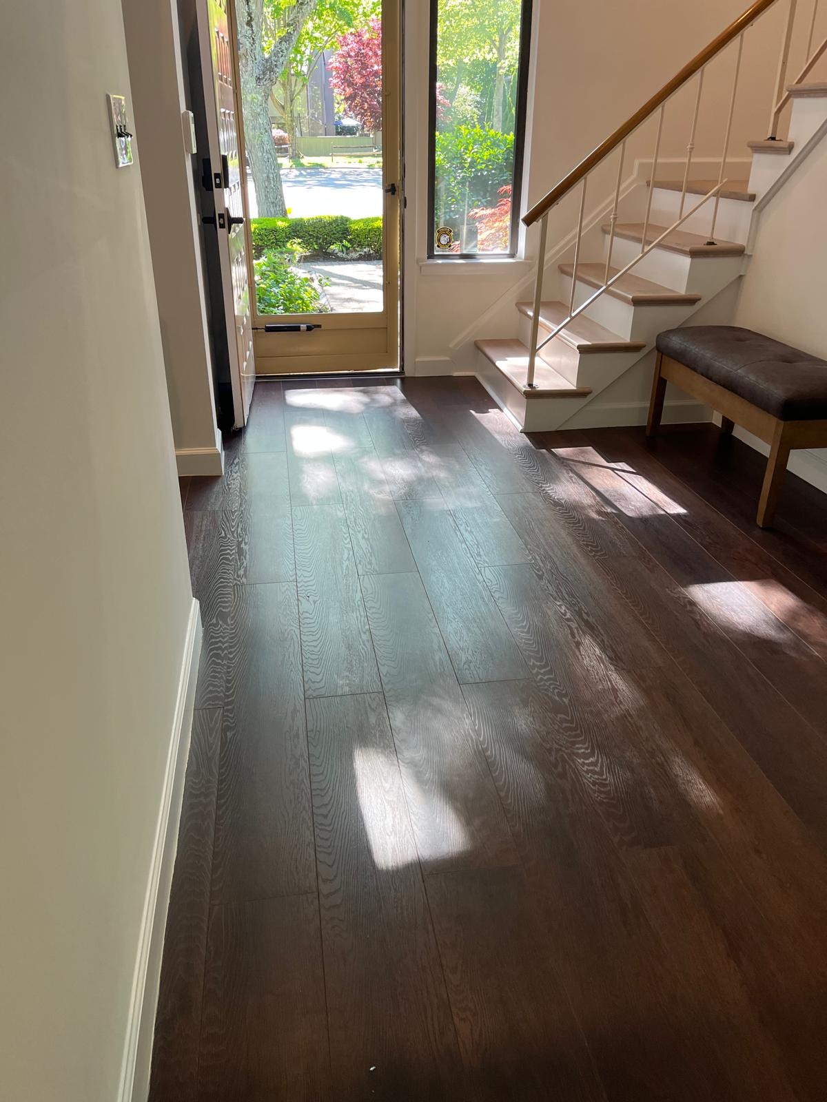 Post-construction entryway floor cleaning on Long Island